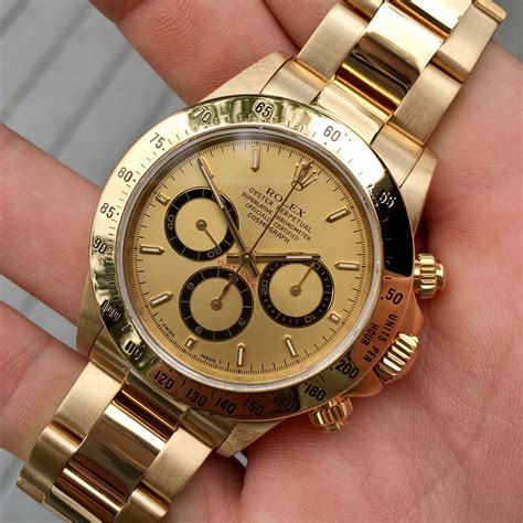 rolex 18kt gold daytona chronograph watch|rolex daytona 18k gold price.